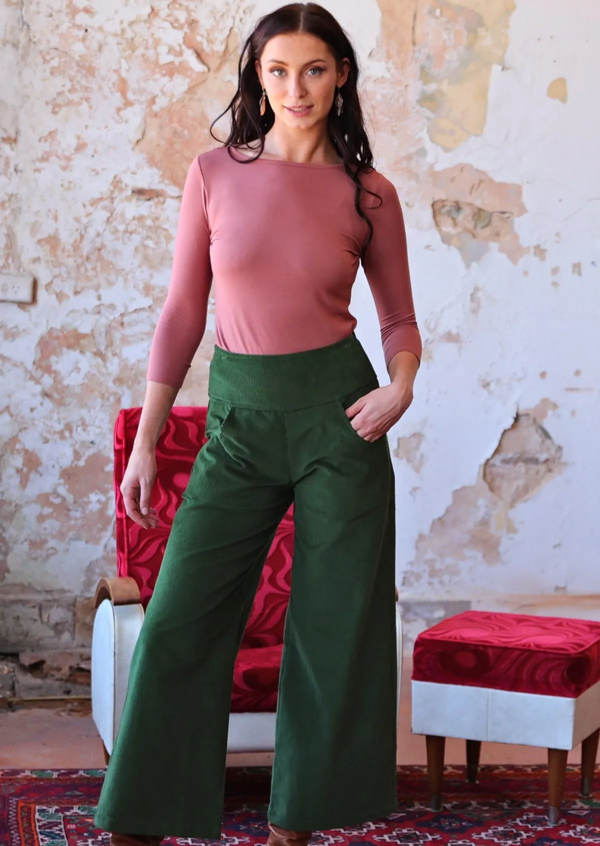 Esta Corduroy Pants Douglas Fir