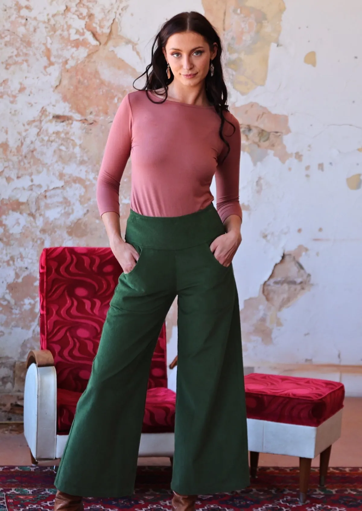 Esta Corduroy Pants Douglas Fir