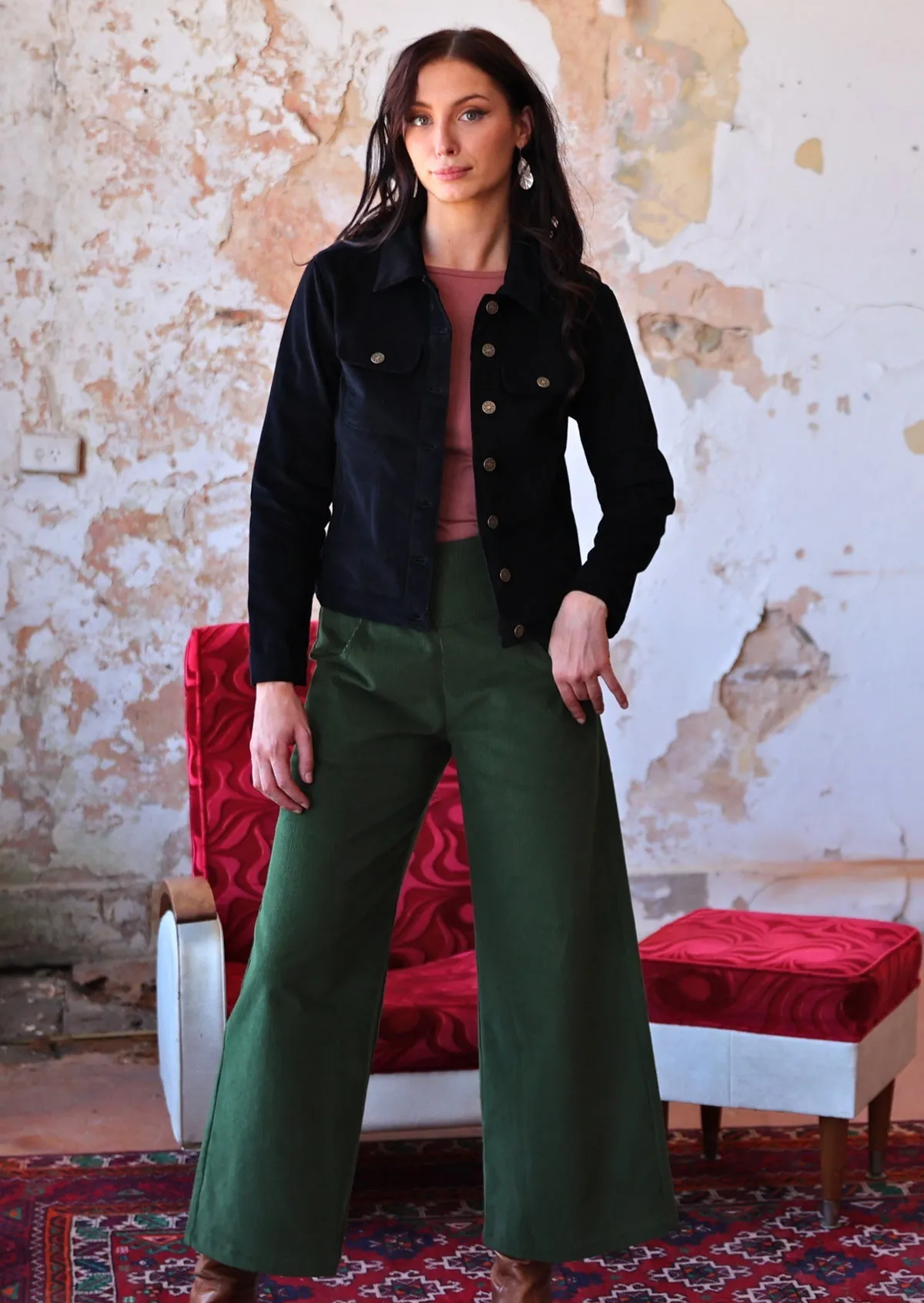 Esta Corduroy Pants Douglas Fir