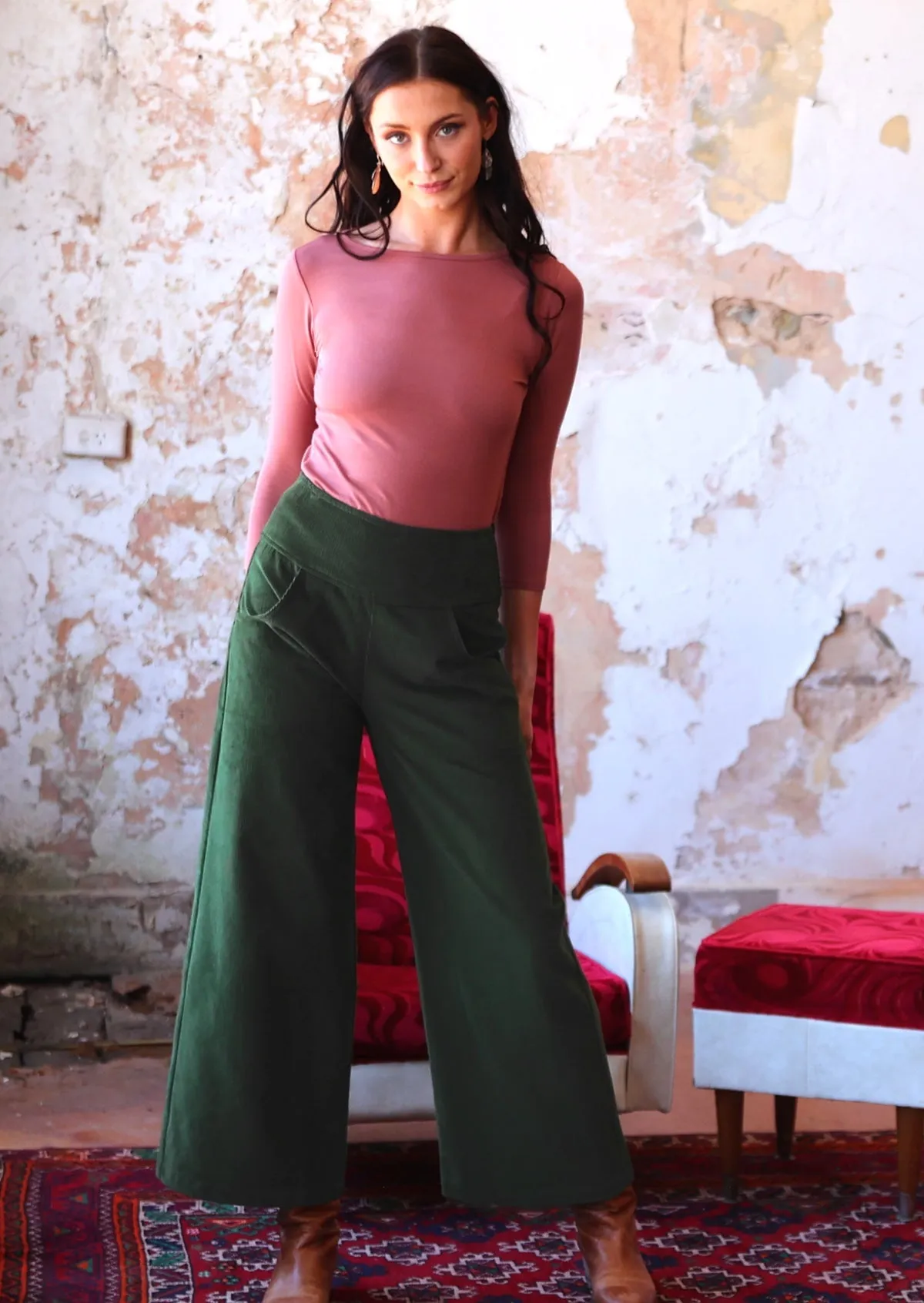 Esta Corduroy Pants Douglas Fir