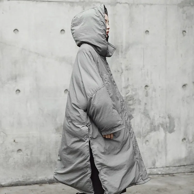 Evanne Gray Hooded Coat