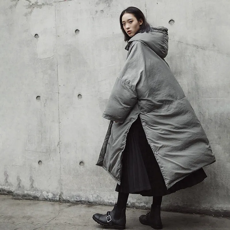 Evanne Gray Hooded Coat