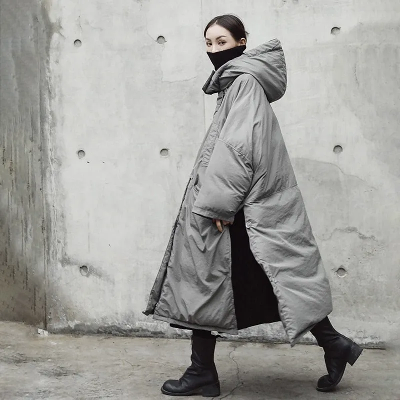 Evanne Gray Hooded Coat
