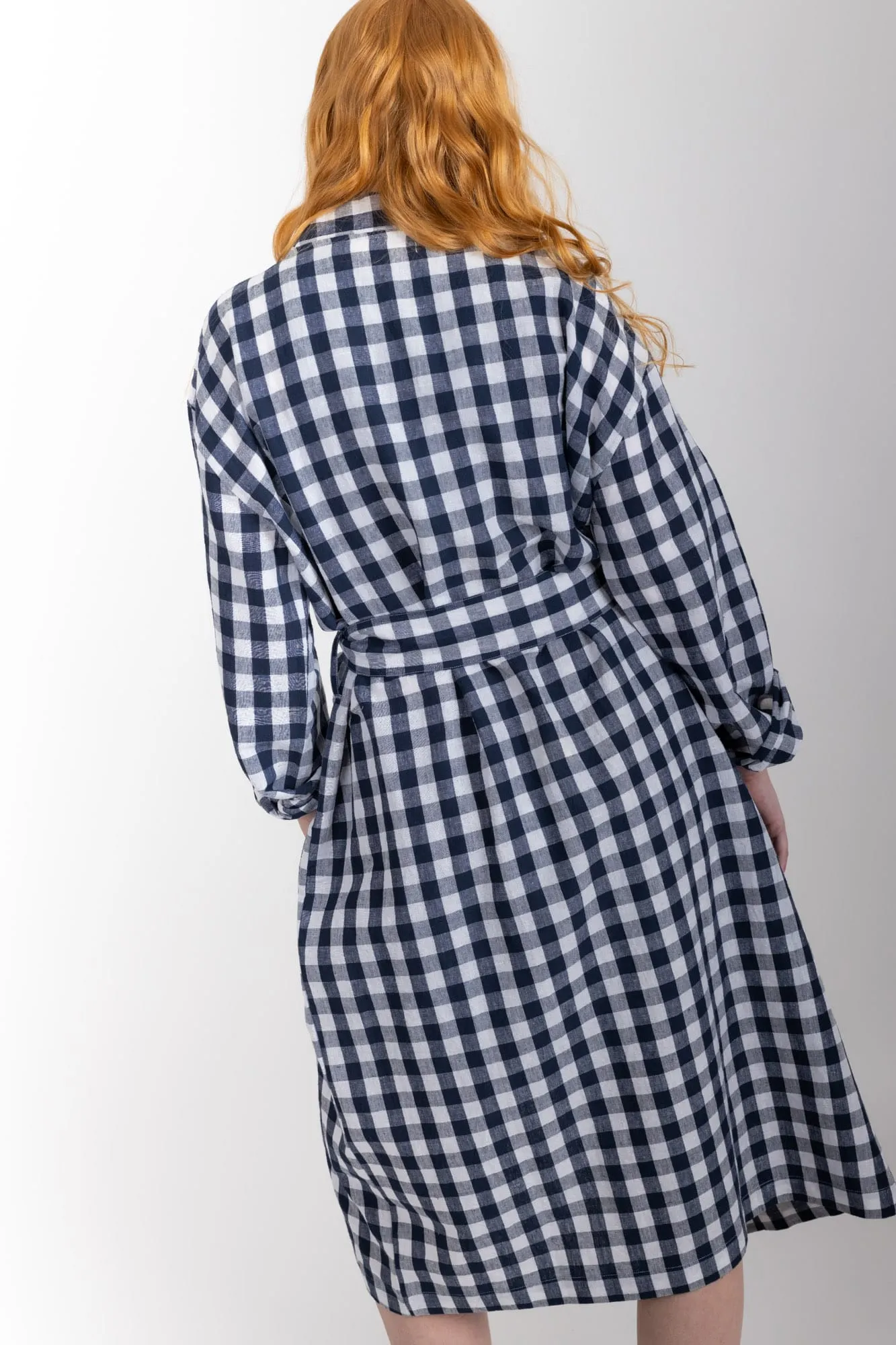 Everyday Robe, Navy Check