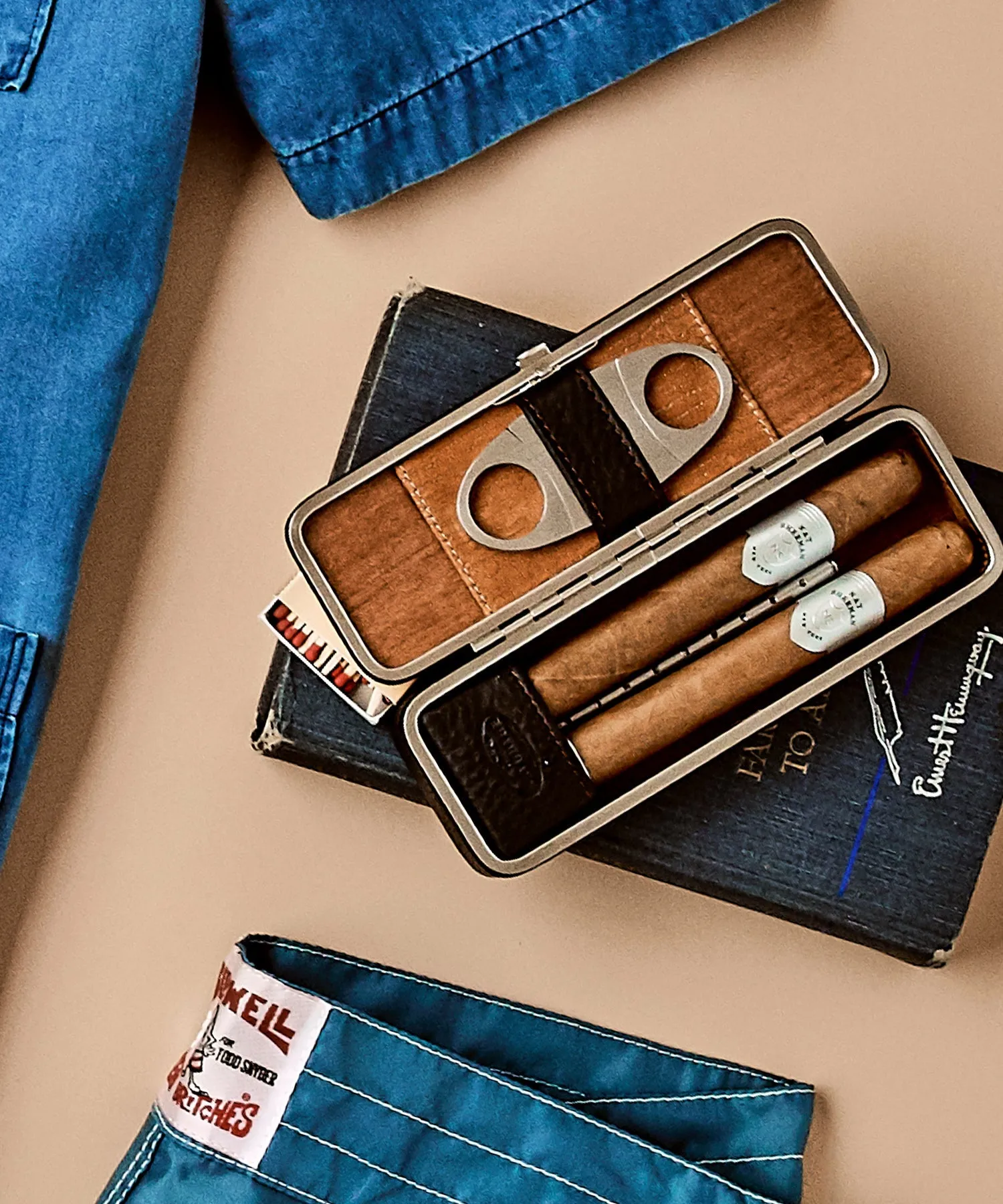 F. Hammann Dual Cigar Leather Humidor