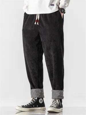 Fashion Cozy Rolled Edge Corduroy Pants for Men