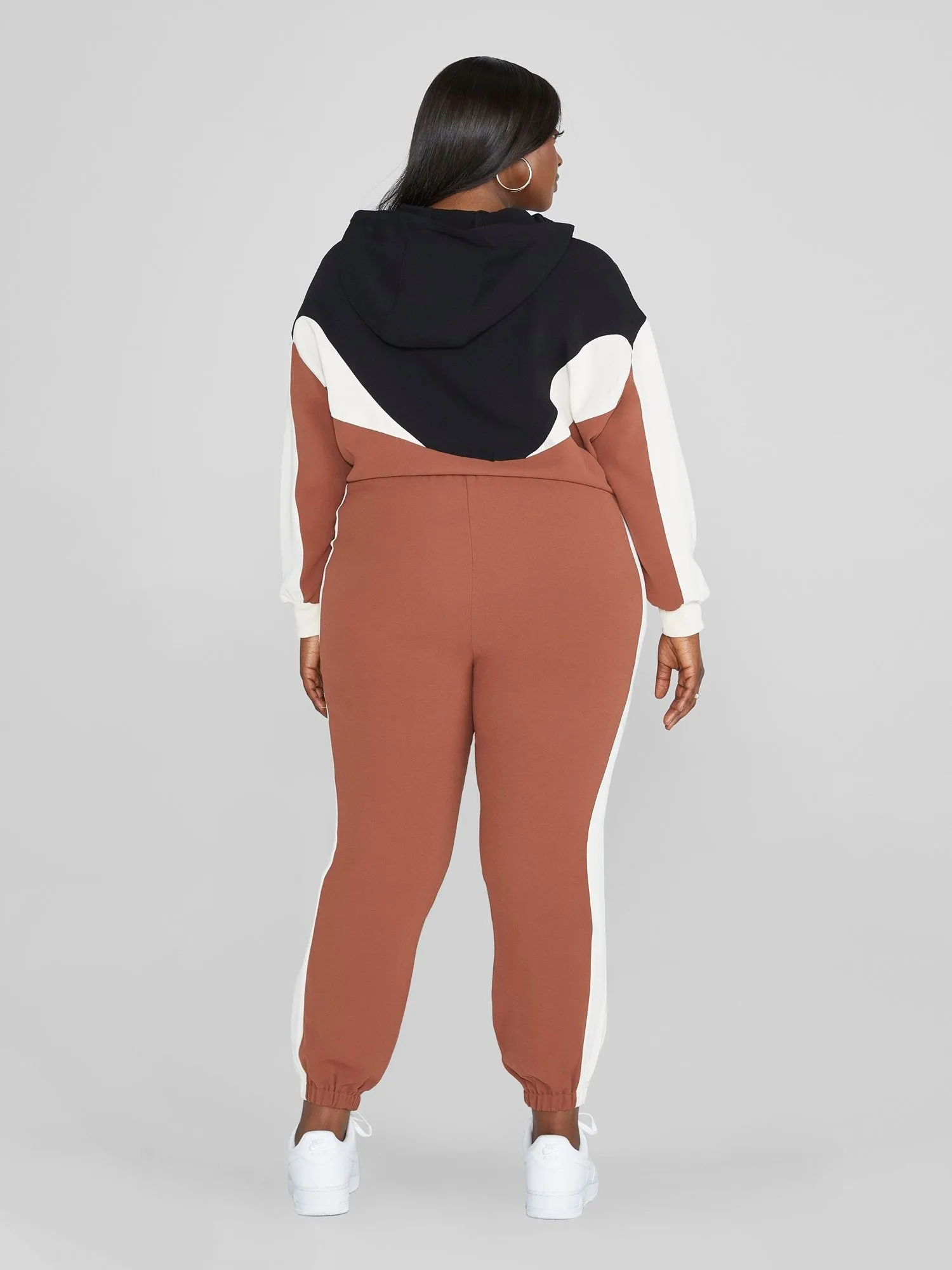 Fashion To Figure - Audrina Colorblock Hooded Jacket
