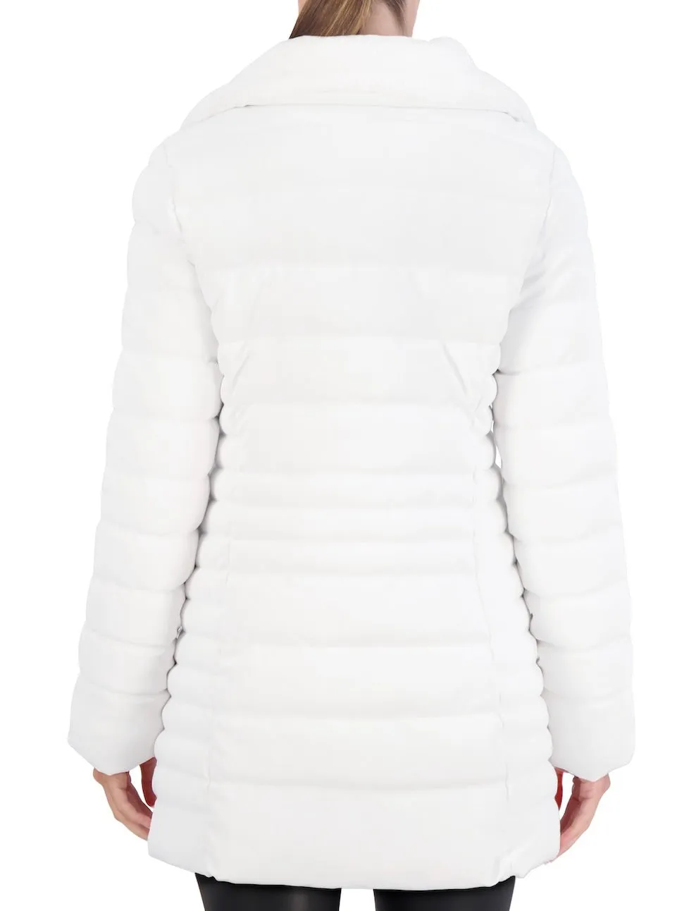 Faux Fur Trim Carbon Puffer Jacket