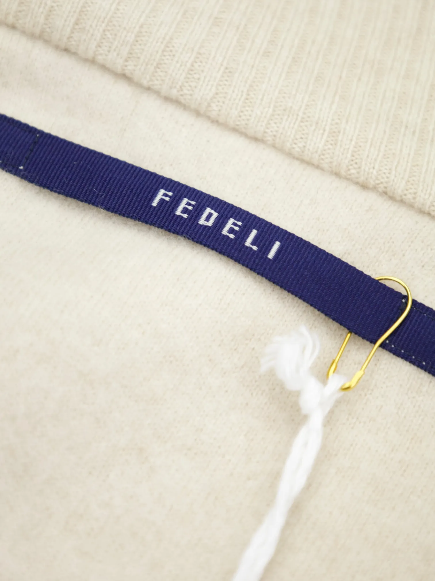Fedeli Offwhite Fullzip Cashmere Bomber Jacket