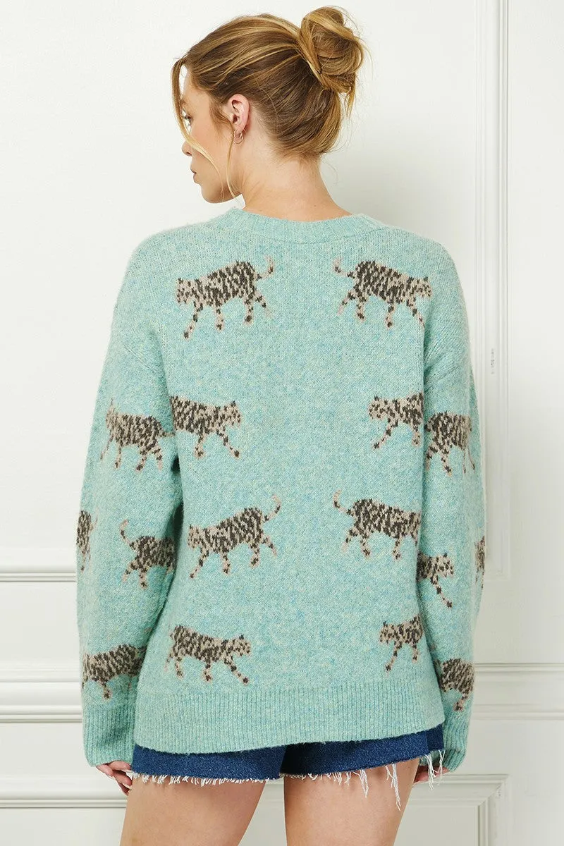 Feline Fleece Cardigan