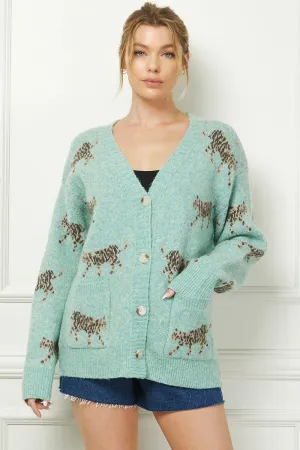 Feline Fleece Cardigan