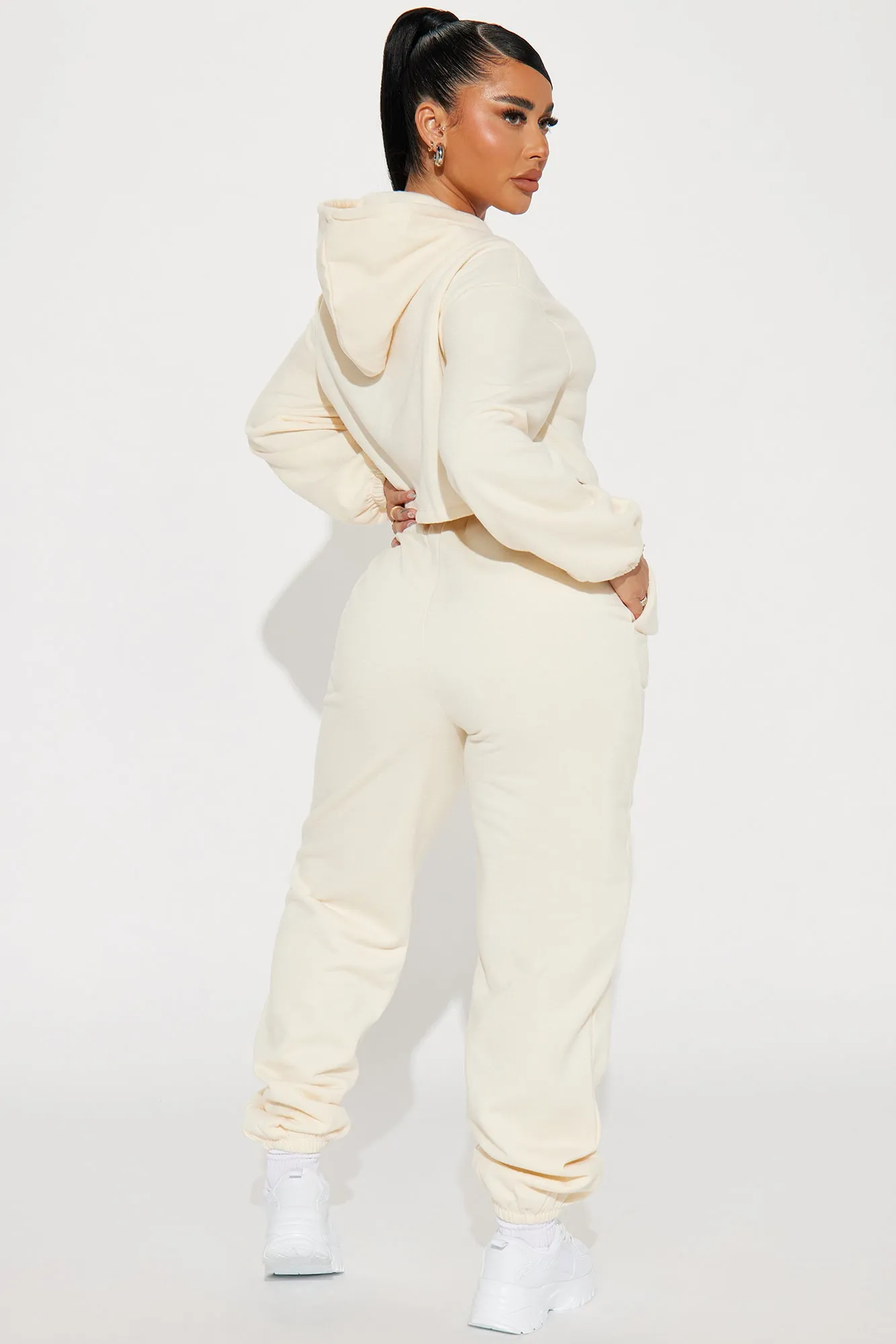 Find Out Fleece Jogger Set - Cream