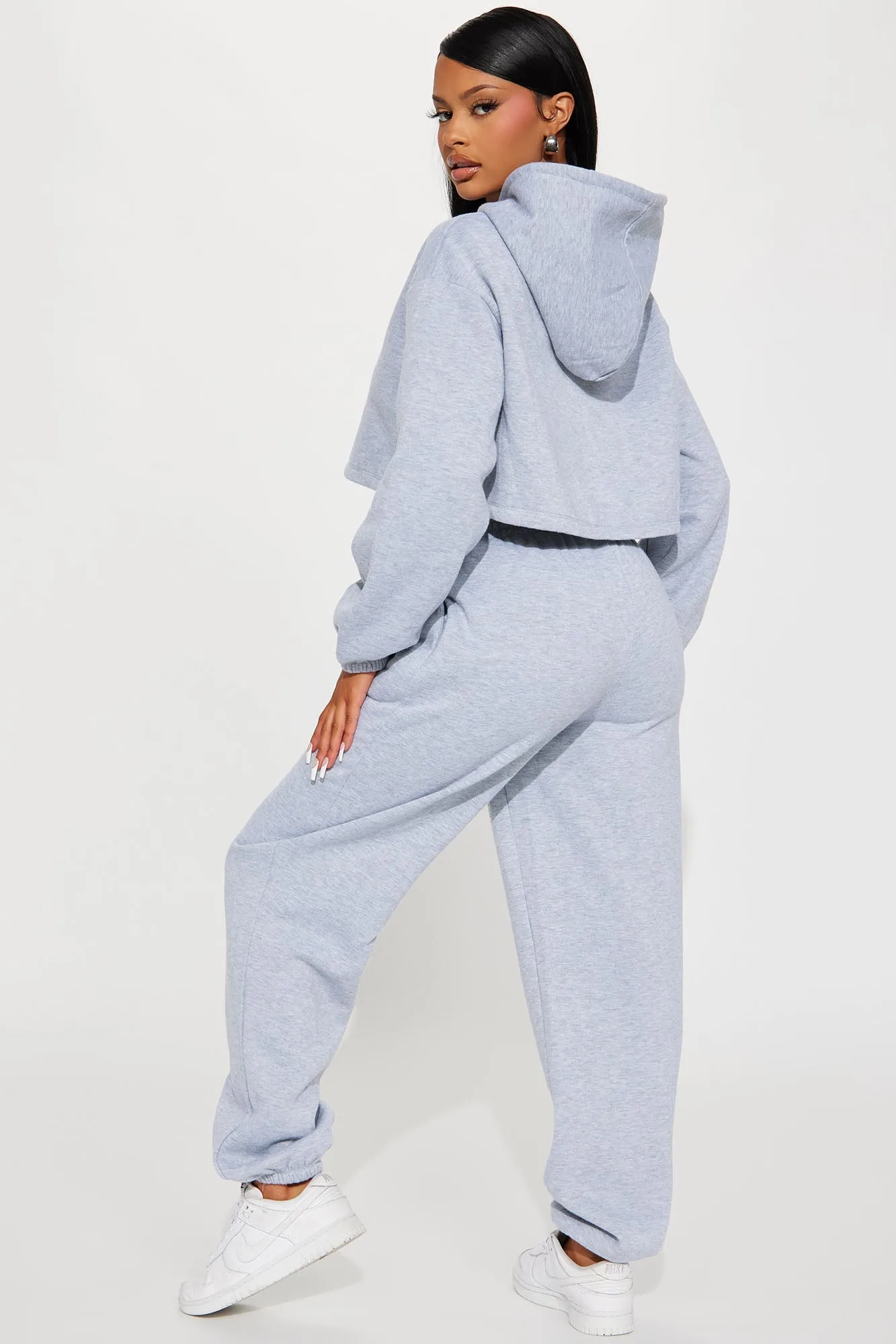 Find Out Fleece Jogger Set - Heather Grey