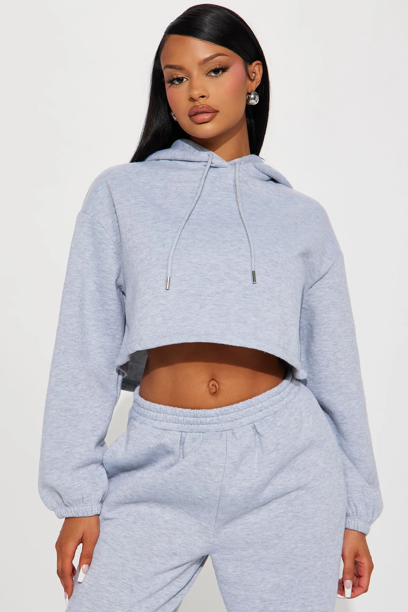 Find Out Fleece Jogger Set - Heather Grey