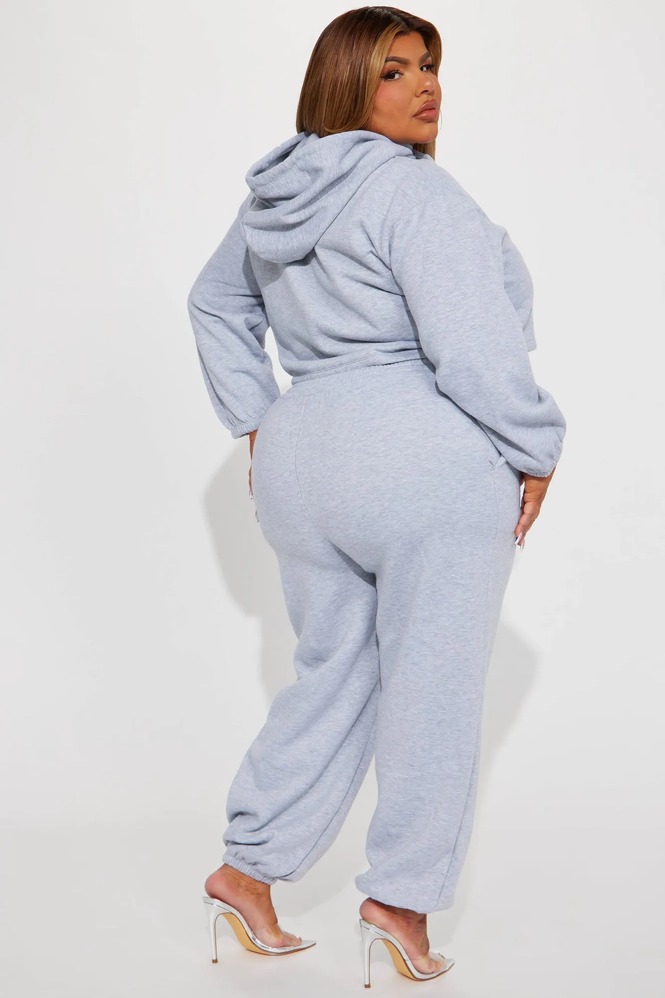 Find Out Fleece Jogger Set - Heather Grey