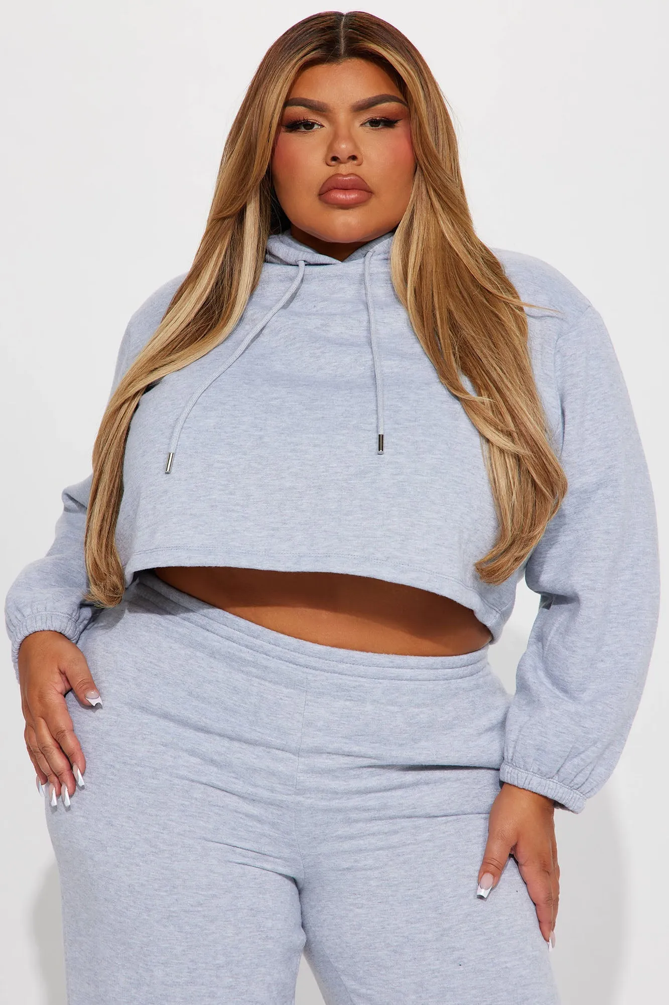 Find Out Fleece Jogger Set - Heather Grey