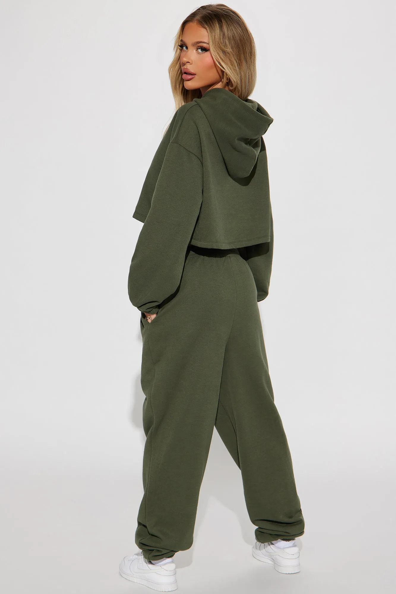 Find Out Fleece Jogger Set - Olive