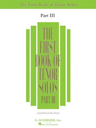 First Book of Tenor Solos - Part III (Book Only)