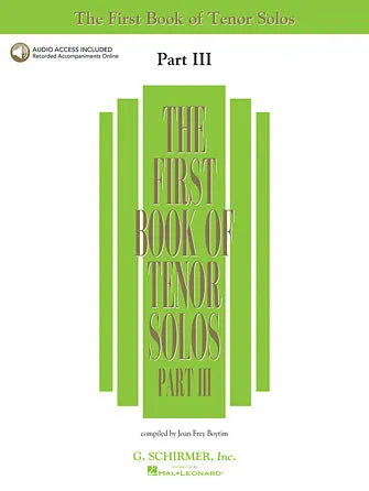 First Book of Tenor Solos - Part III (Book/Online Audio)