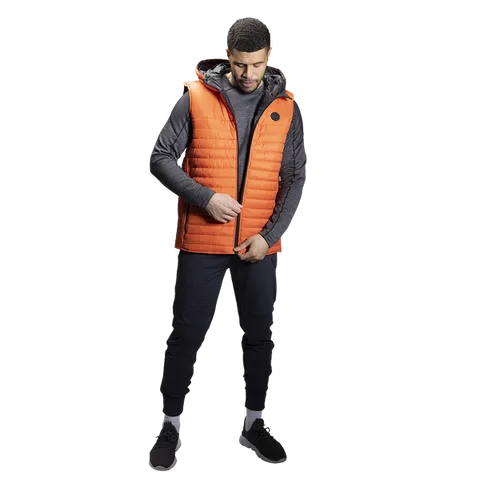 Fleece Hooded Puffer Vest Men's