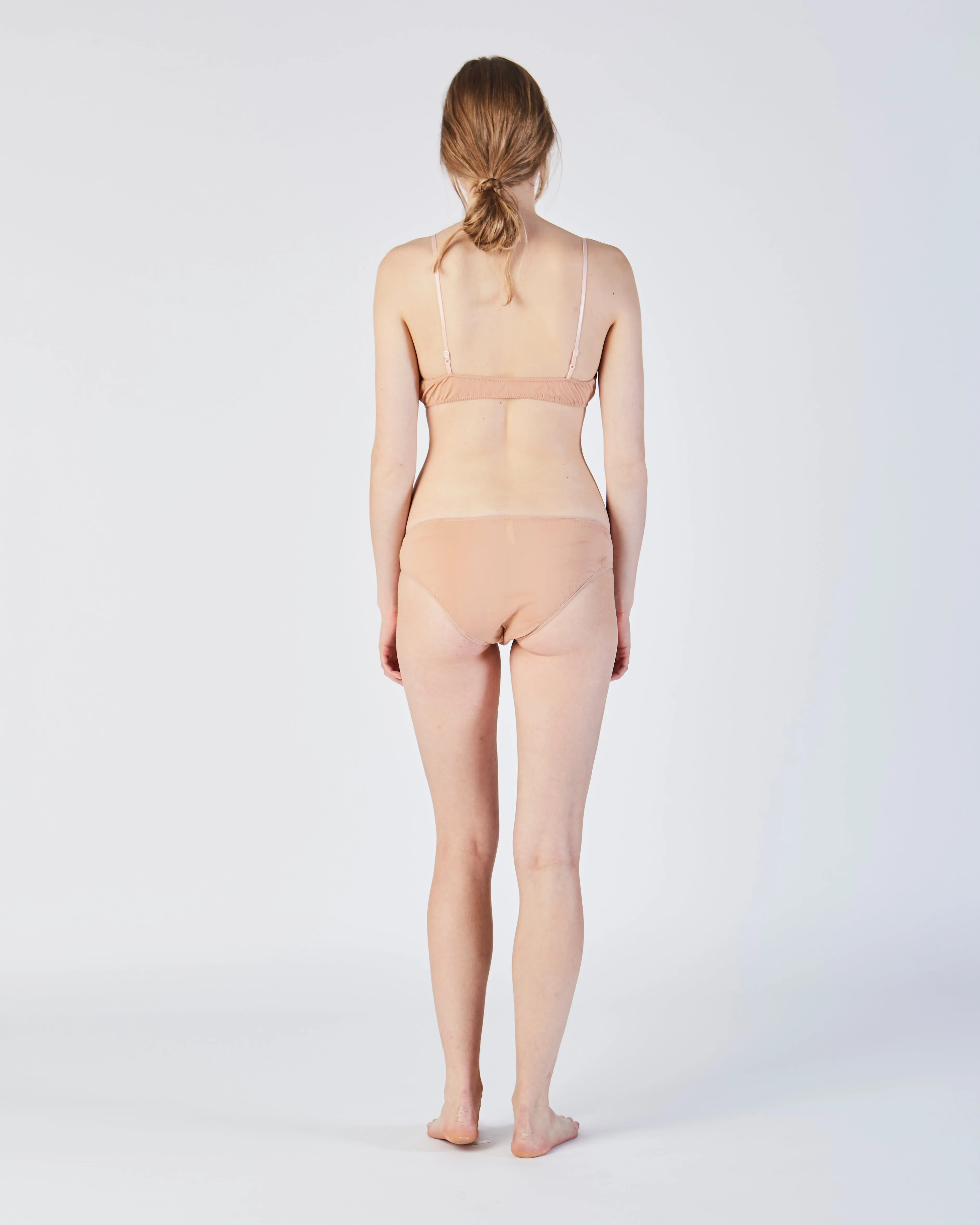 Flora stretch silk bikini brief in petal