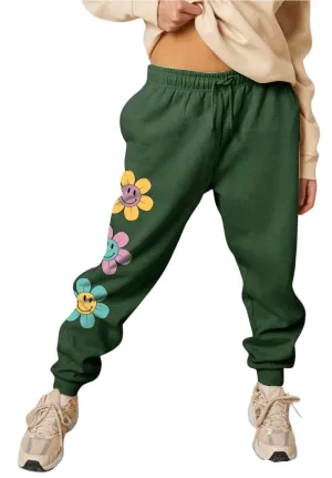 Floral Fusion: Full Size Drawstring Long Sweatpants
