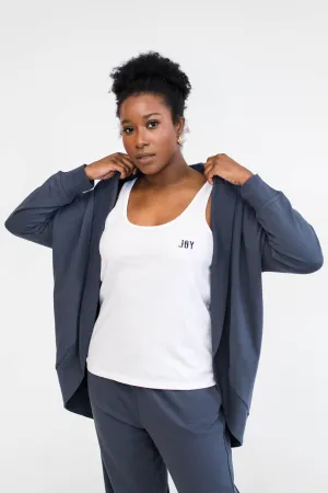 Florence Easy House Cardigan | Gray Dawn