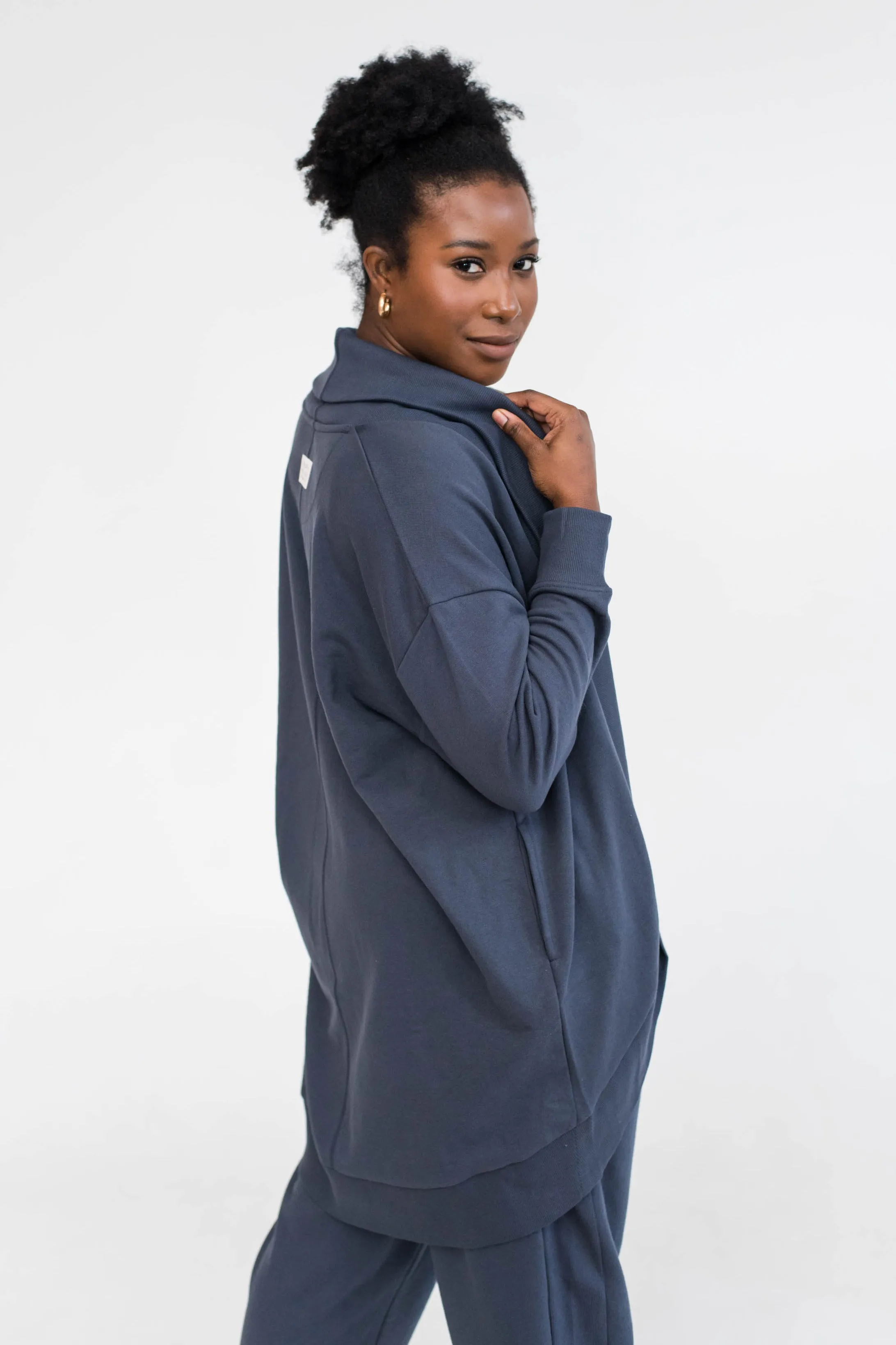 Florence Easy House Cardigan | Gray Dawn