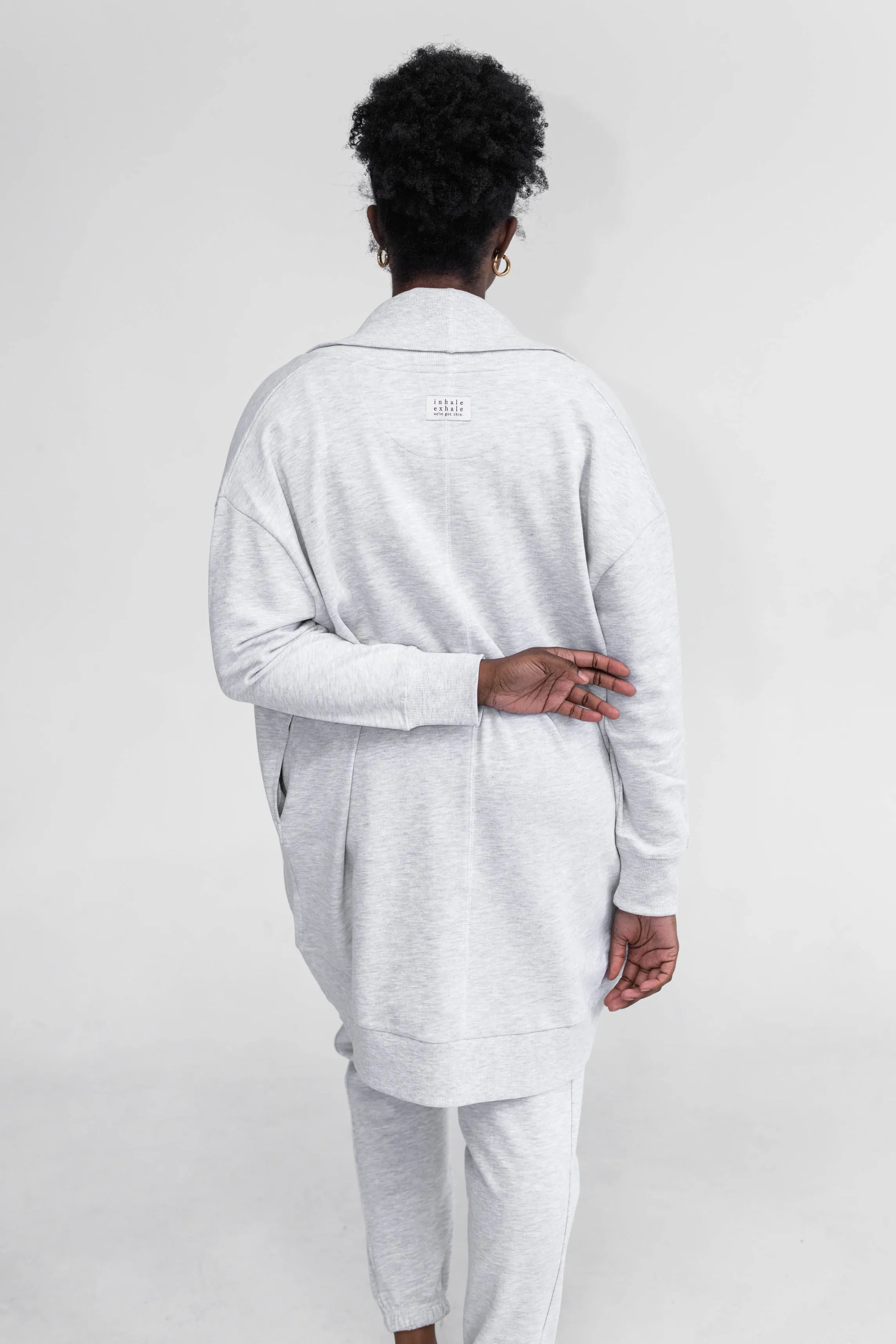 Florence Easy House Cardigan | Pebble Grey