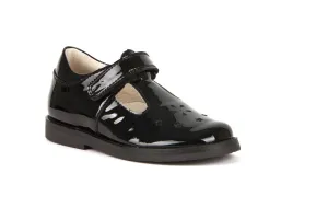 Froddo Evia T-Bar | School Shoes | Black Patent