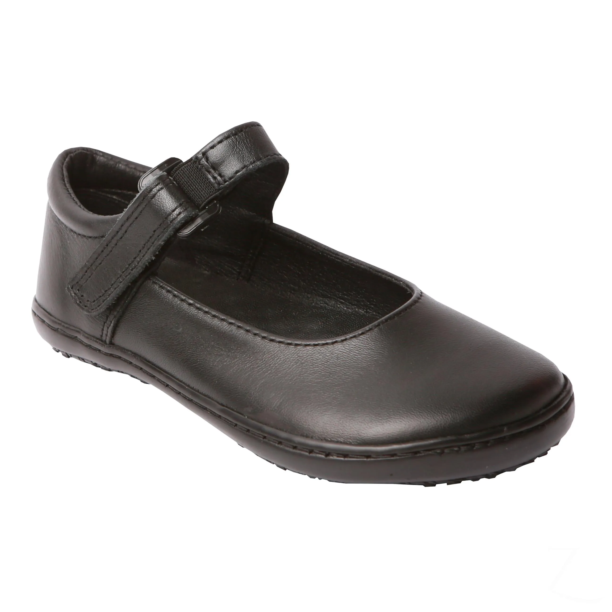 Froggies Velcro Girls School Shoes - Black