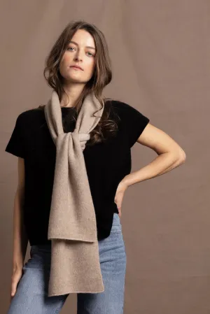 Full Bloom Cashmere Scarf | Natural & Almost White