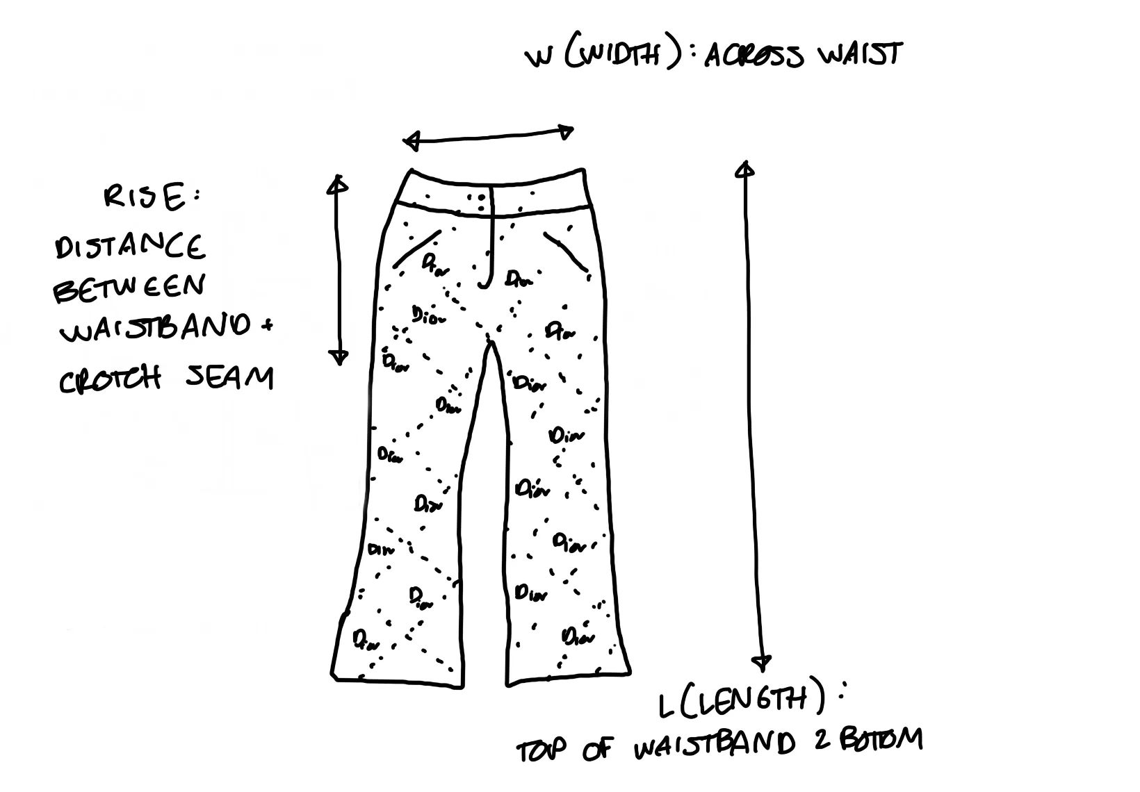 Galliano Newsprint Pants