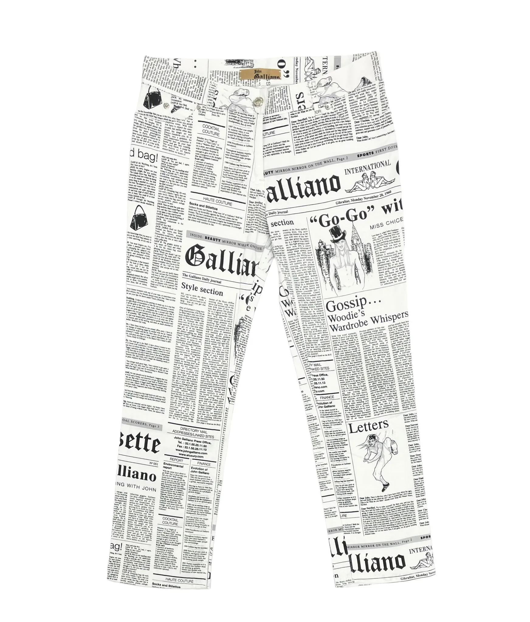 Galliano Newsprint Pants