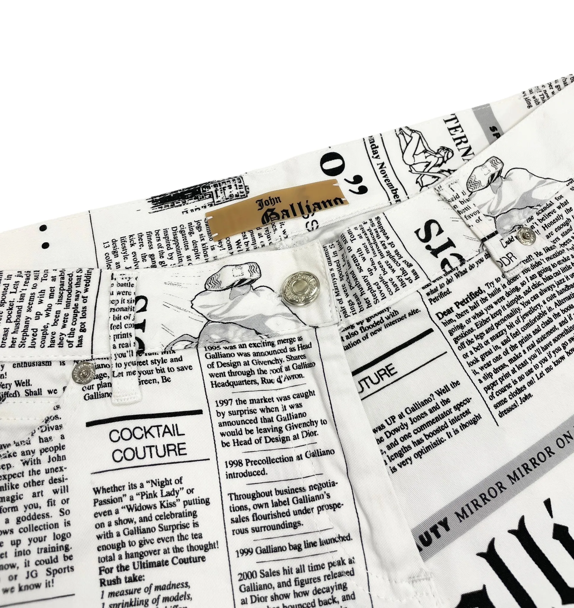Galliano Newsprint Pants