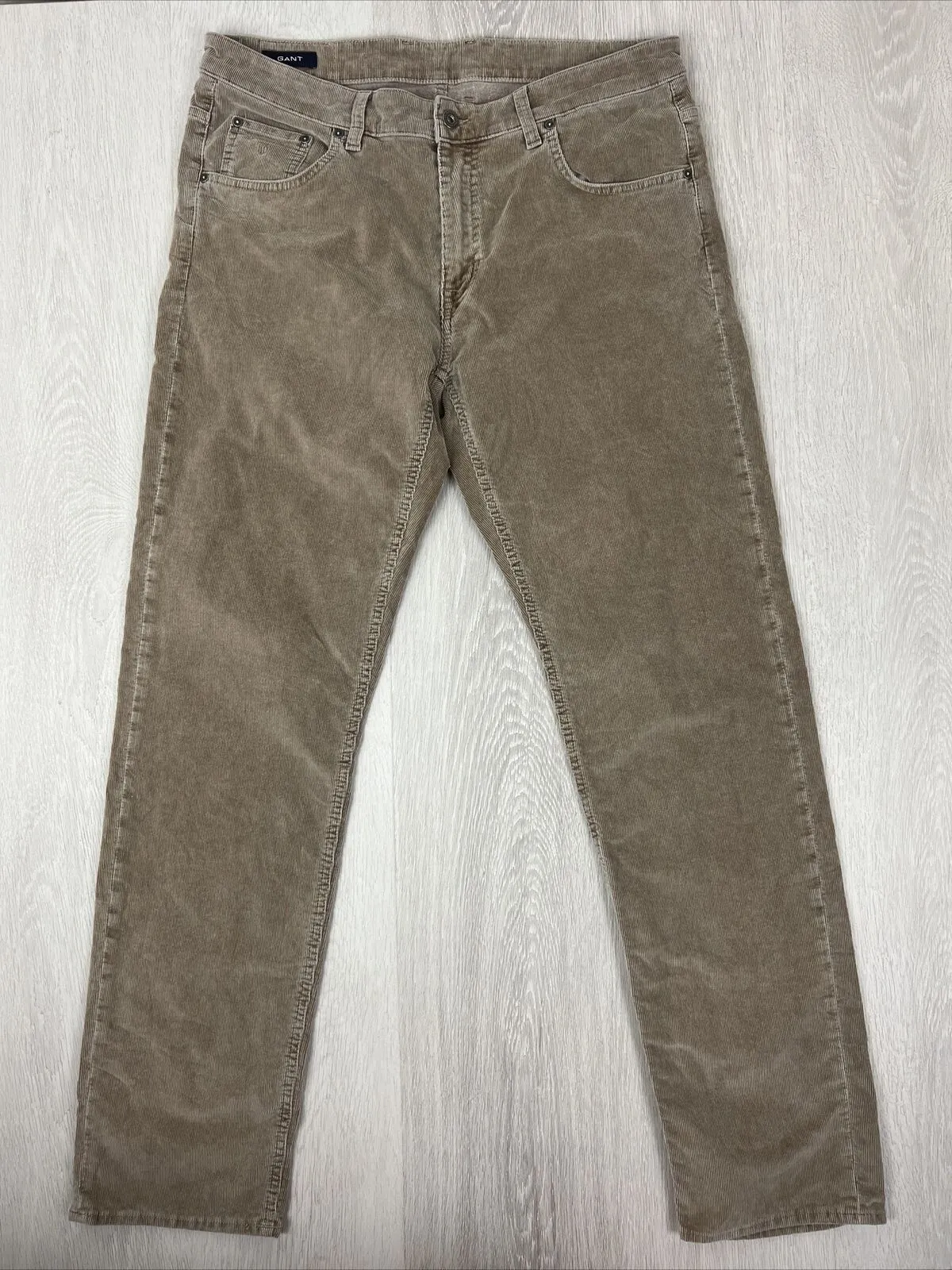 Gant Mens Corduroy Straight Regular Fit Trousers Pants Size 36 / 34 'TYLER'