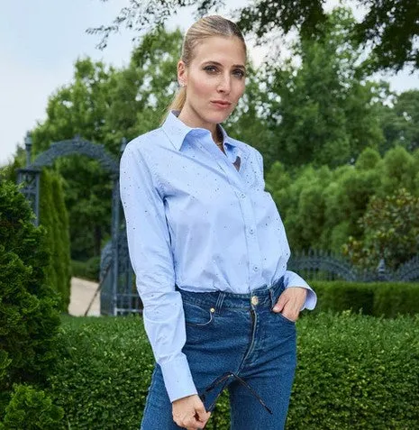 Generation Love Marcello Crystal Poplin Shirt - Powder Blue