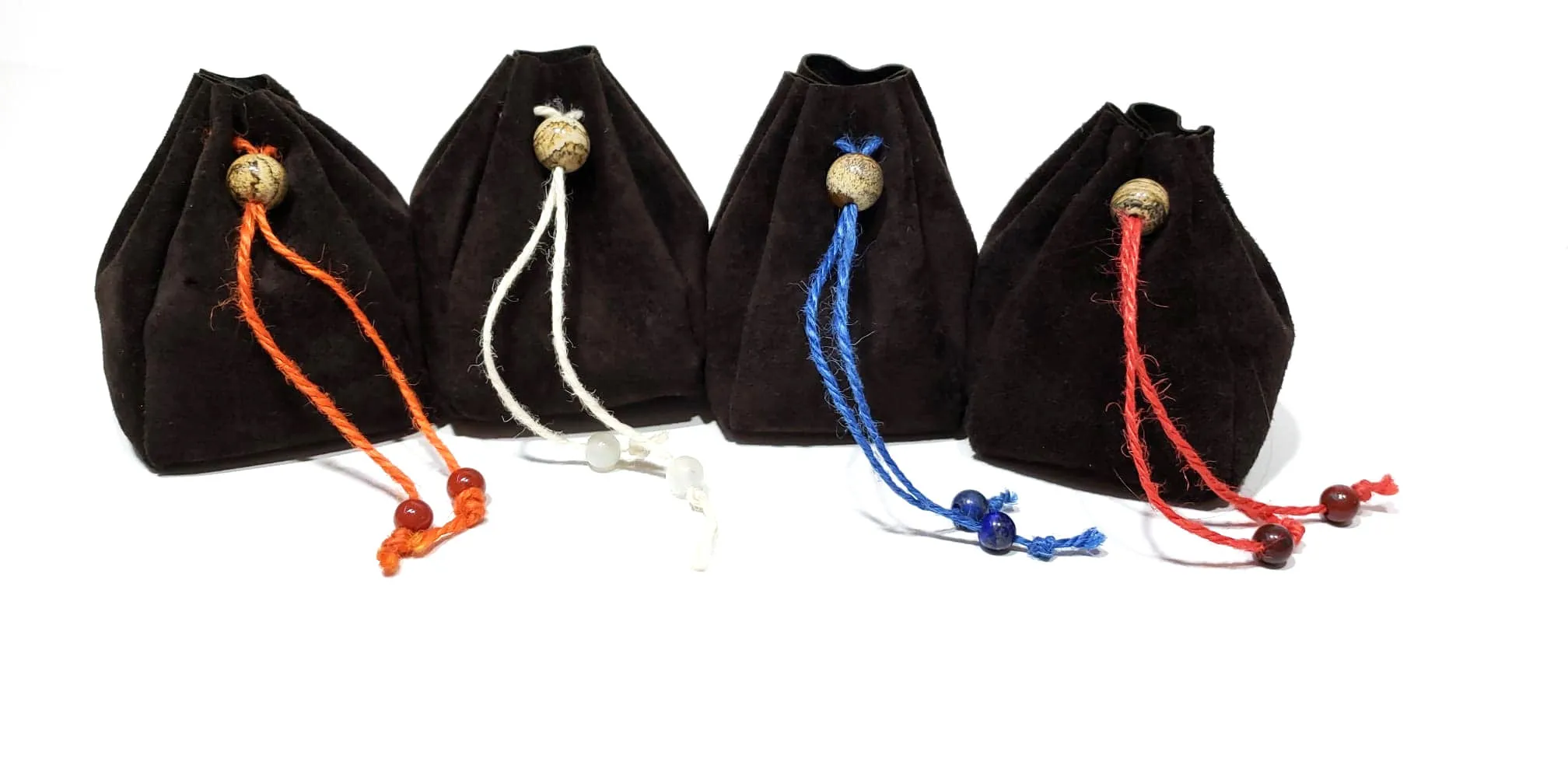 Genuine Suede Leather Pouches - Game Board Accessories