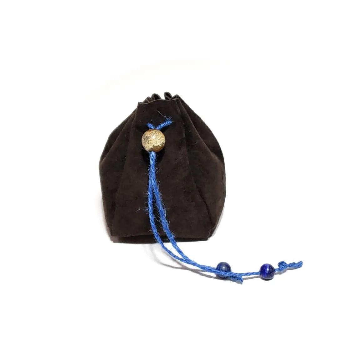 Genuine Suede Leather Pouches - Game Board Accessories