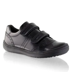 Geox Hadriel Black Patent Double Velcro