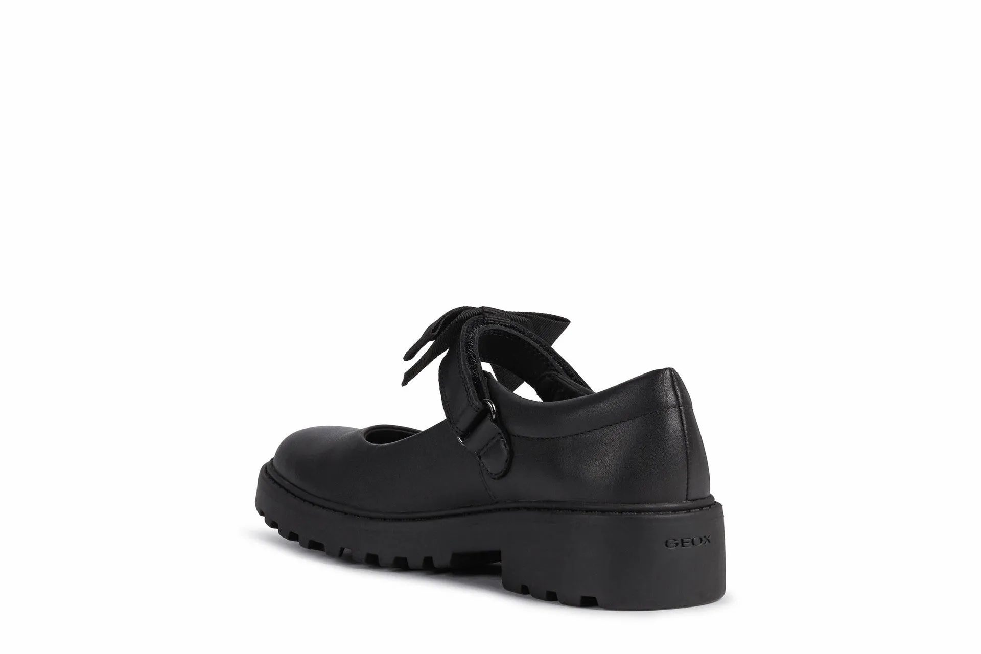 Geox School Shoes | Casey Bow Mary-Jane | Black Leather
