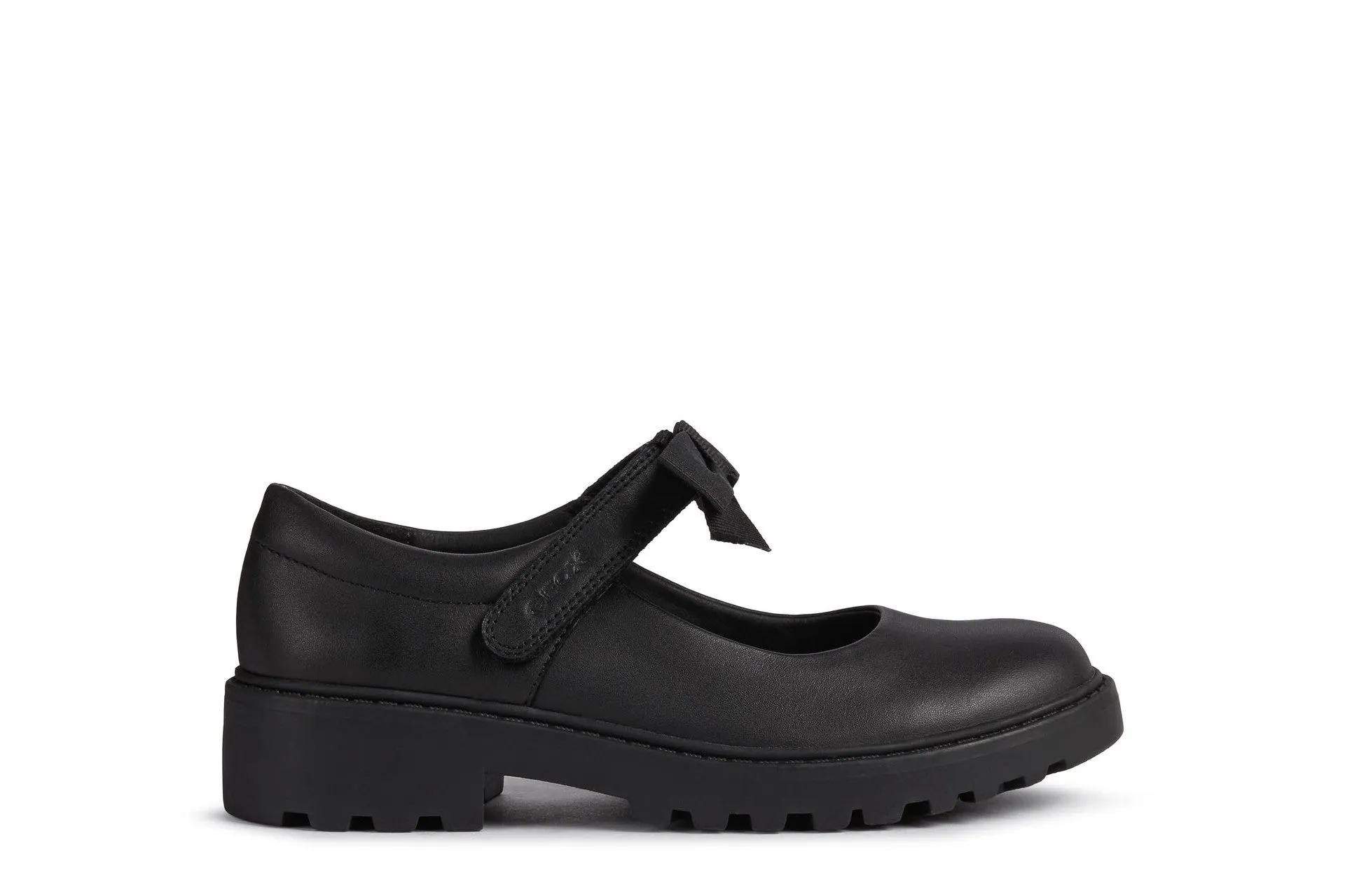 Geox School Shoes | Casey Bow Mary-Jane | Black Leather