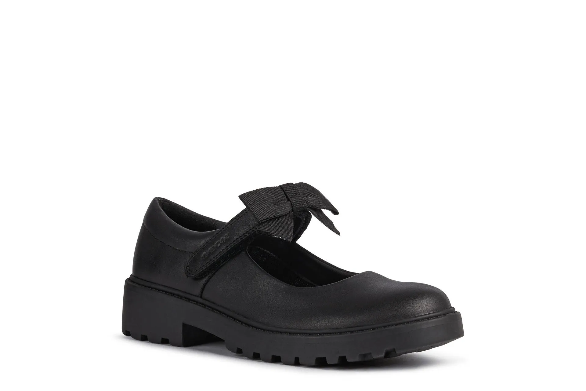 Geox School Shoes | Casey Bow Mary-Jane | Black Leather
