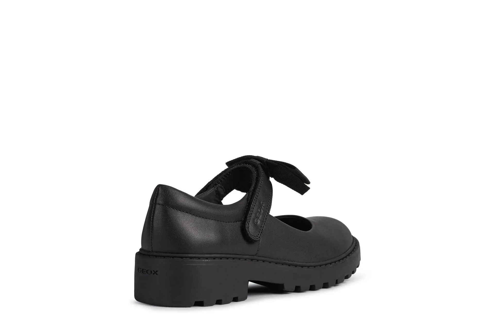 Geox School Shoes | Casey Bow Mary-Jane | Black Leather
