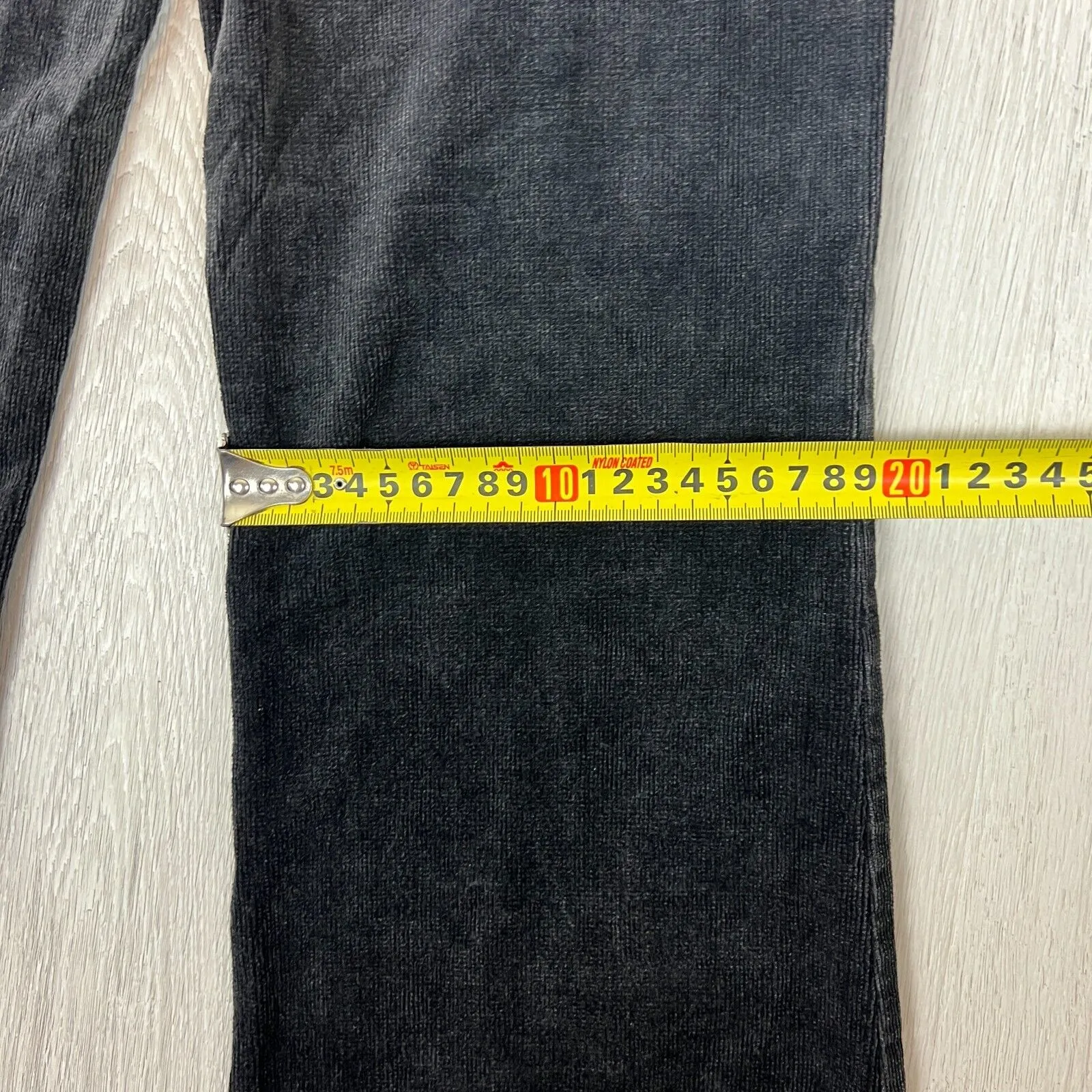 Ghanda Womens Black Retro Corduroy Flared Jeans Size 8 (Use Measurements)