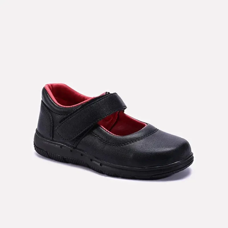 Girls Black School Shoes 0710378