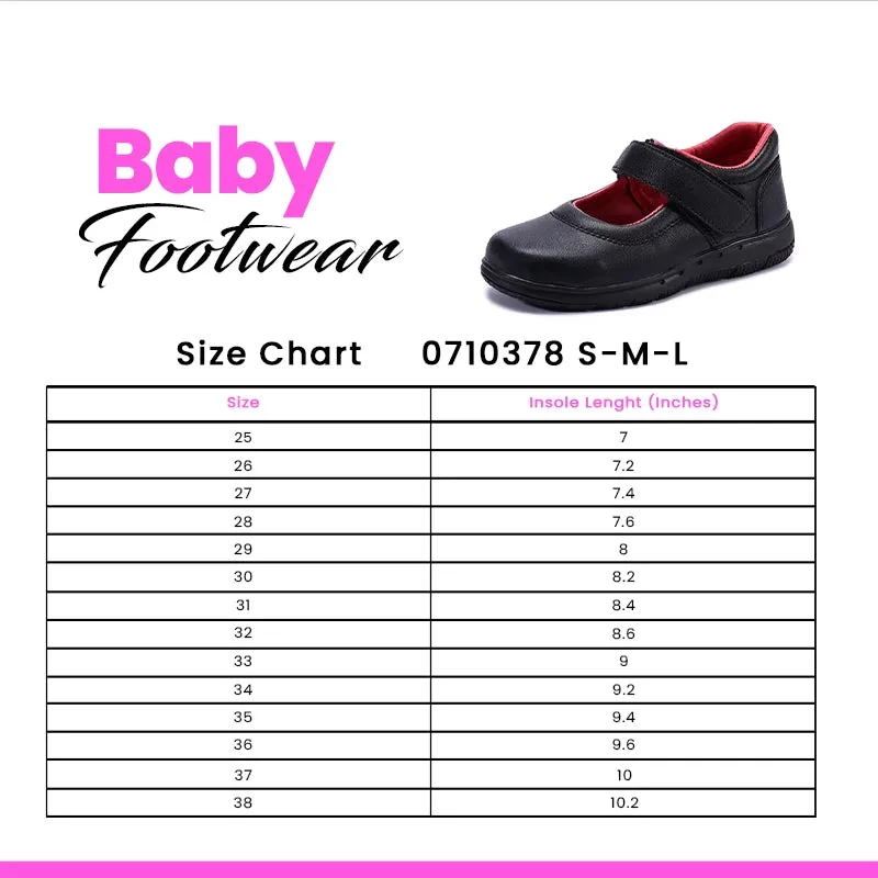 Girls Black School Shoes 0710378
