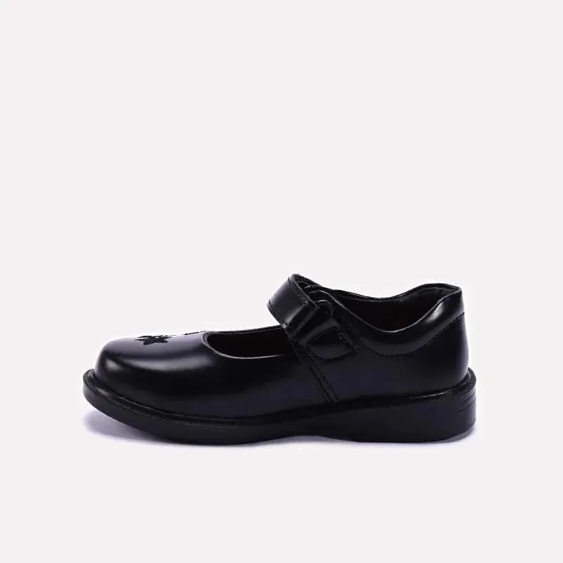 Girls Black School Shoes 0710497