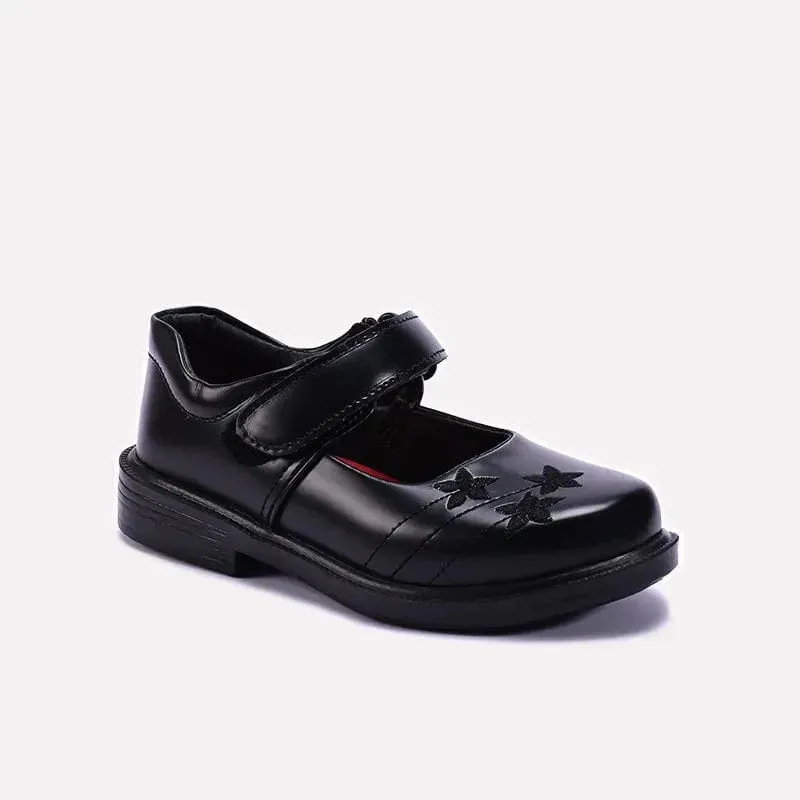 Girls Black School Shoes 0710497