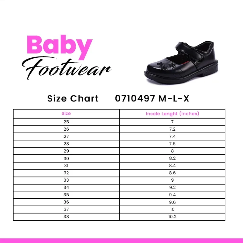 Girls Black School Shoes 0710497